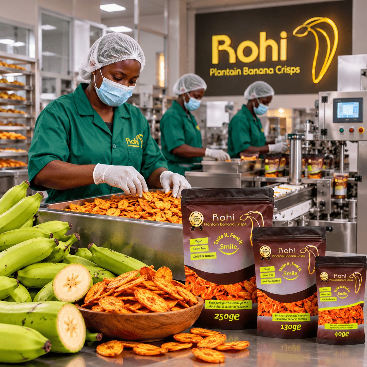 Rohi Plantain Crisps production line